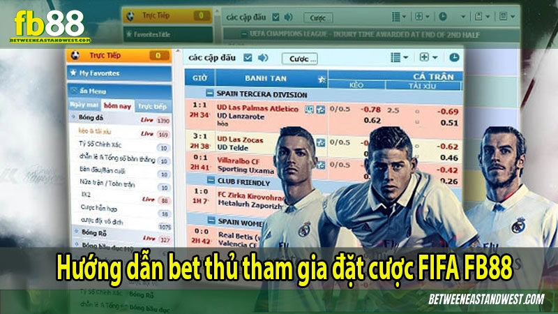 Hướng dẫn bet thủ tham gia đặt cược FIFA FB88